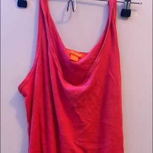 Pink long tank top